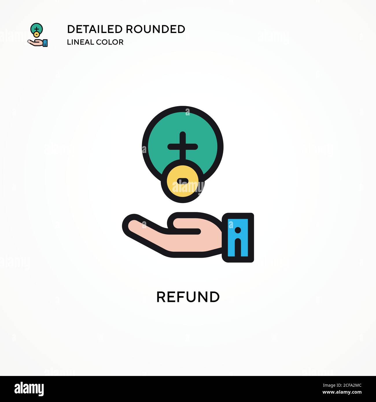 Refund vector icon. Modern vector illustration concepts. Easy to edit ...
