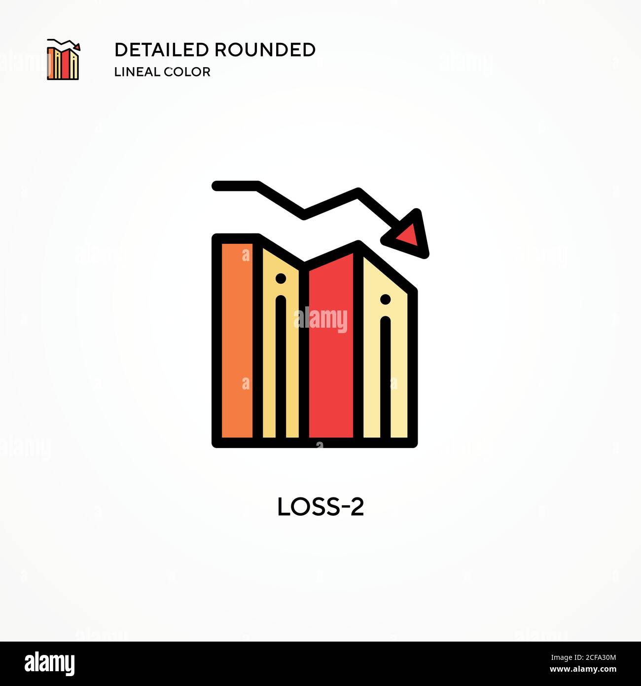Loss-2 vector icon. Modern vector illustration concepts. Easy to edit ...