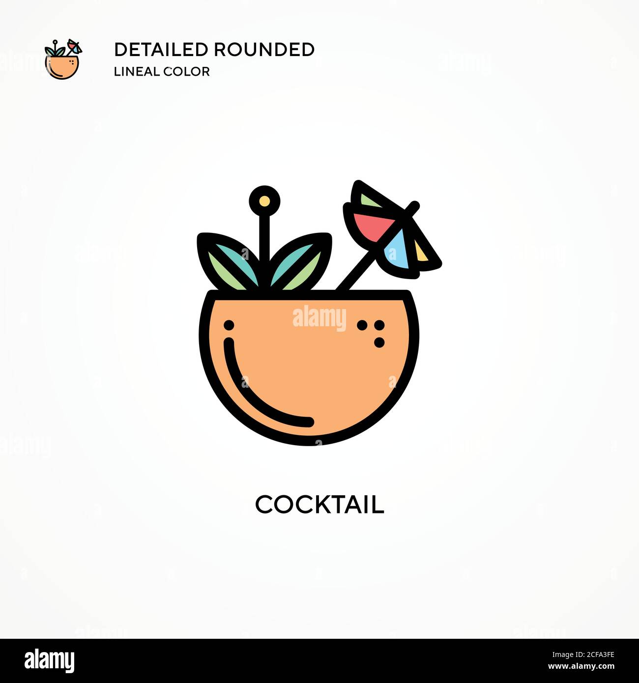 Cocktail vector icon. Modern vector illustration concepts. Easy to edit ...