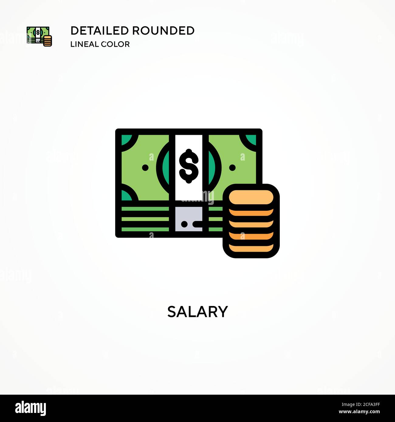 Salary vector icon. Modern vector illustration concepts. Easy to edit