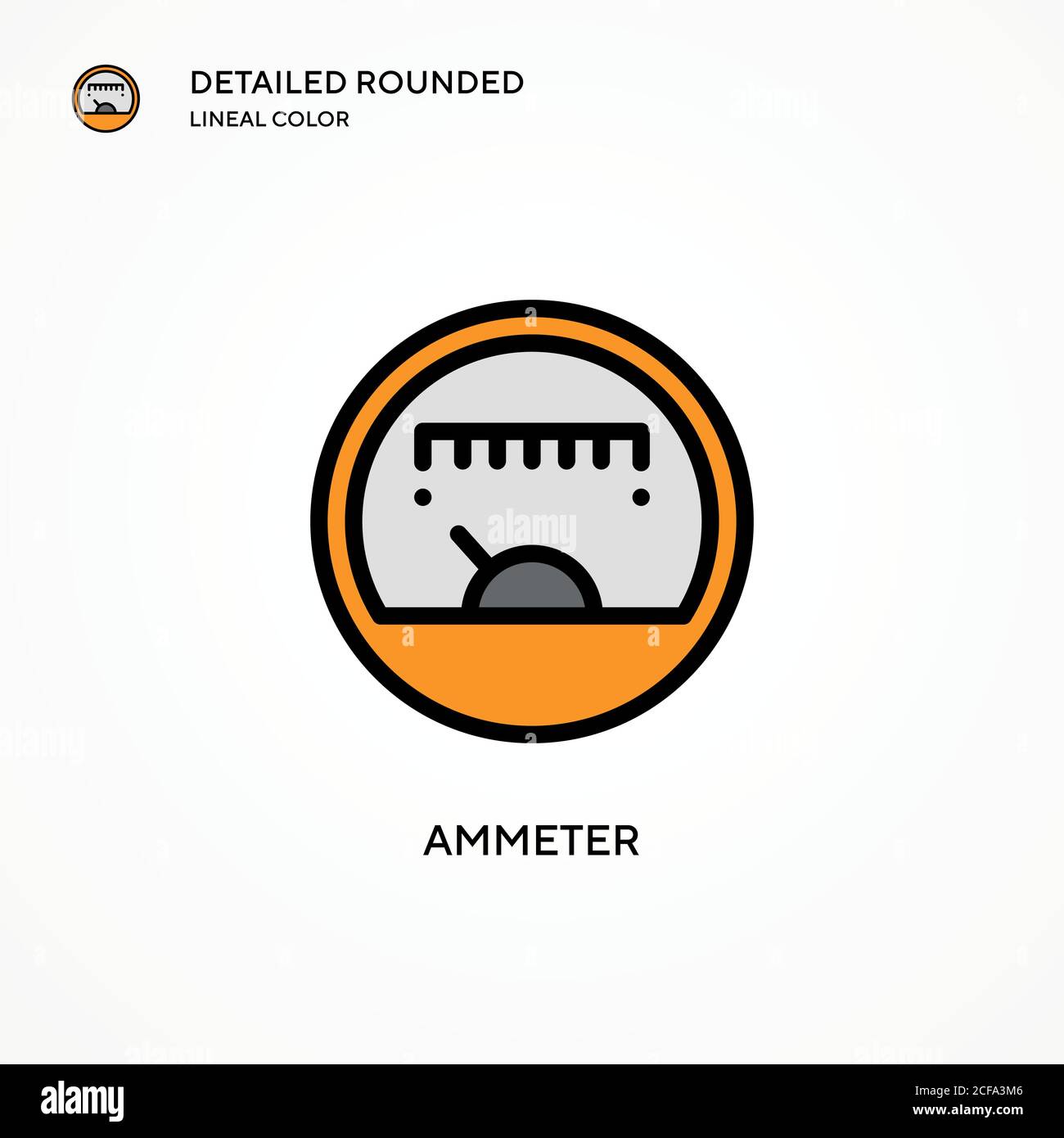 Ammeter vector icon. Modern vector illustration concepts. Easy to edit ...