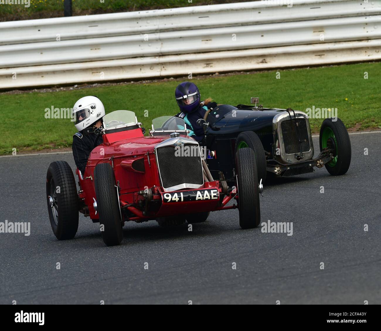 Tim Rides, Riley, The Jones Special, Allcomers Scratch Race, VSCC Formula Vintage, Mallory Park, Leicestershire, England, 23rd August 2020. Stock Photo