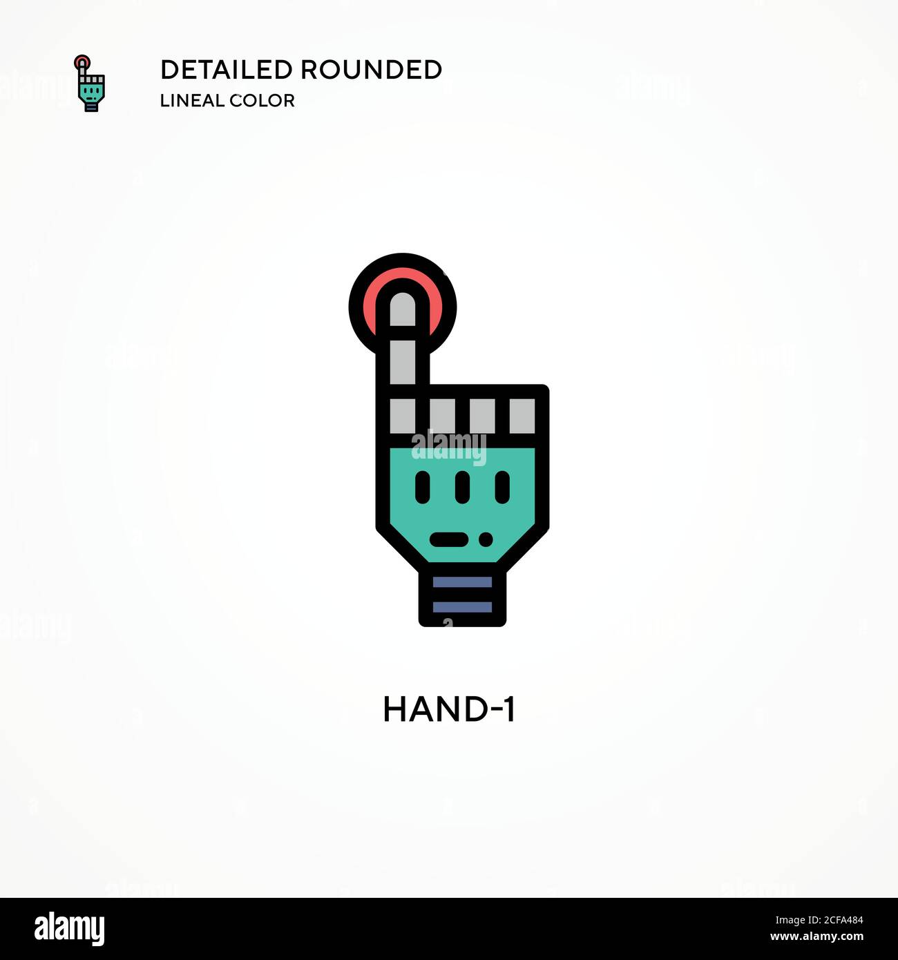 Hand-1 vector icon. Modern vector illustration concepts. Easy to edit ...