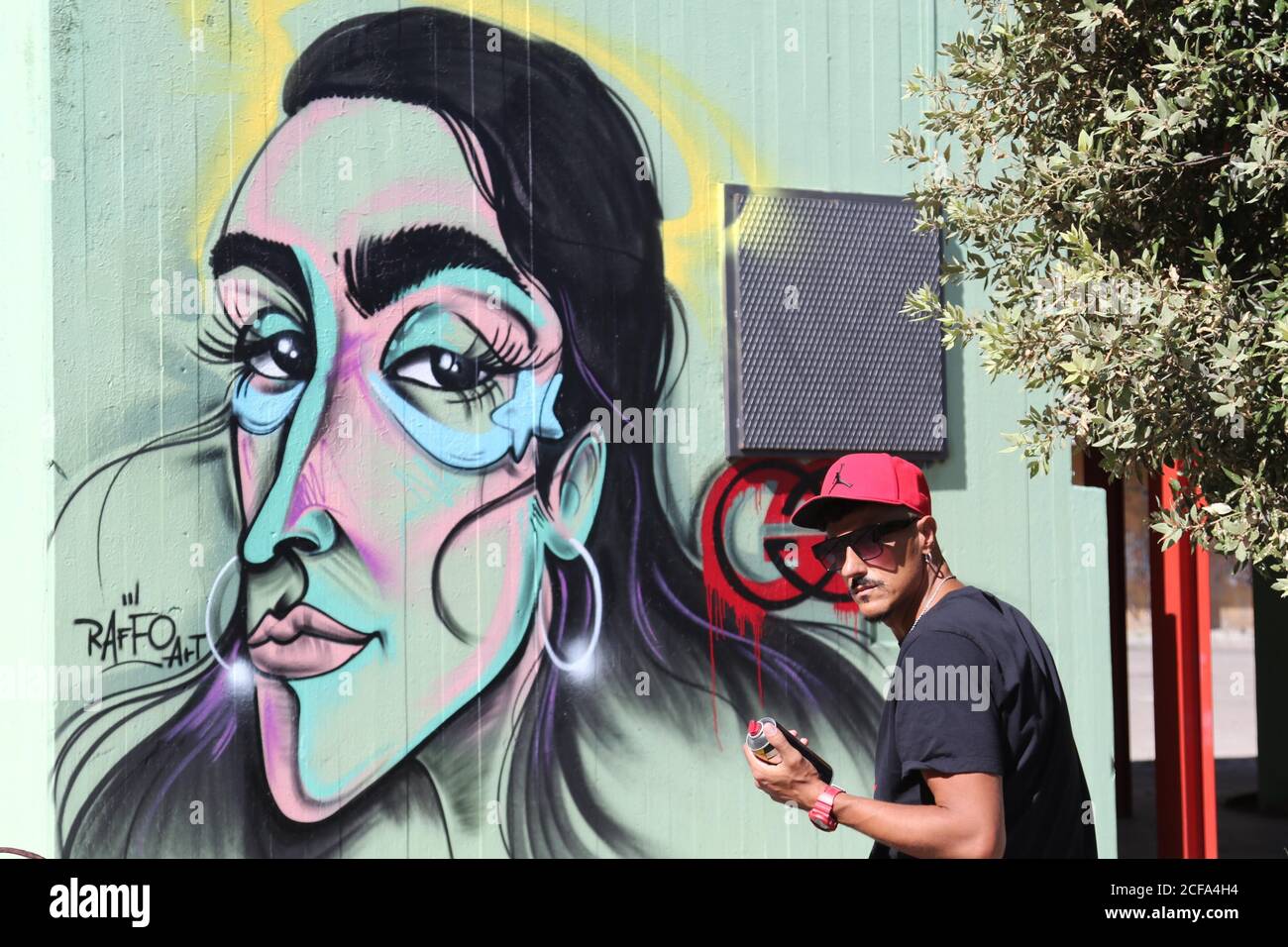 Naples, Italy. 04th Sep, 2020. Naples mural depicting the Gucci model, Armine Harutyunyan, created by the writer raffo on the wall of the Conocal district in Ponticelli (Napolipress/Fotogramma, Naples - 2020-09-04) p.s. la foto e' utilizzabile nel rispetto del contesto in cui e' stata scattata, e senza intento diffamatorio del decoro delle persone rappresentate Credit: Independent Photo Agency/Alamy Live News Stock Photo