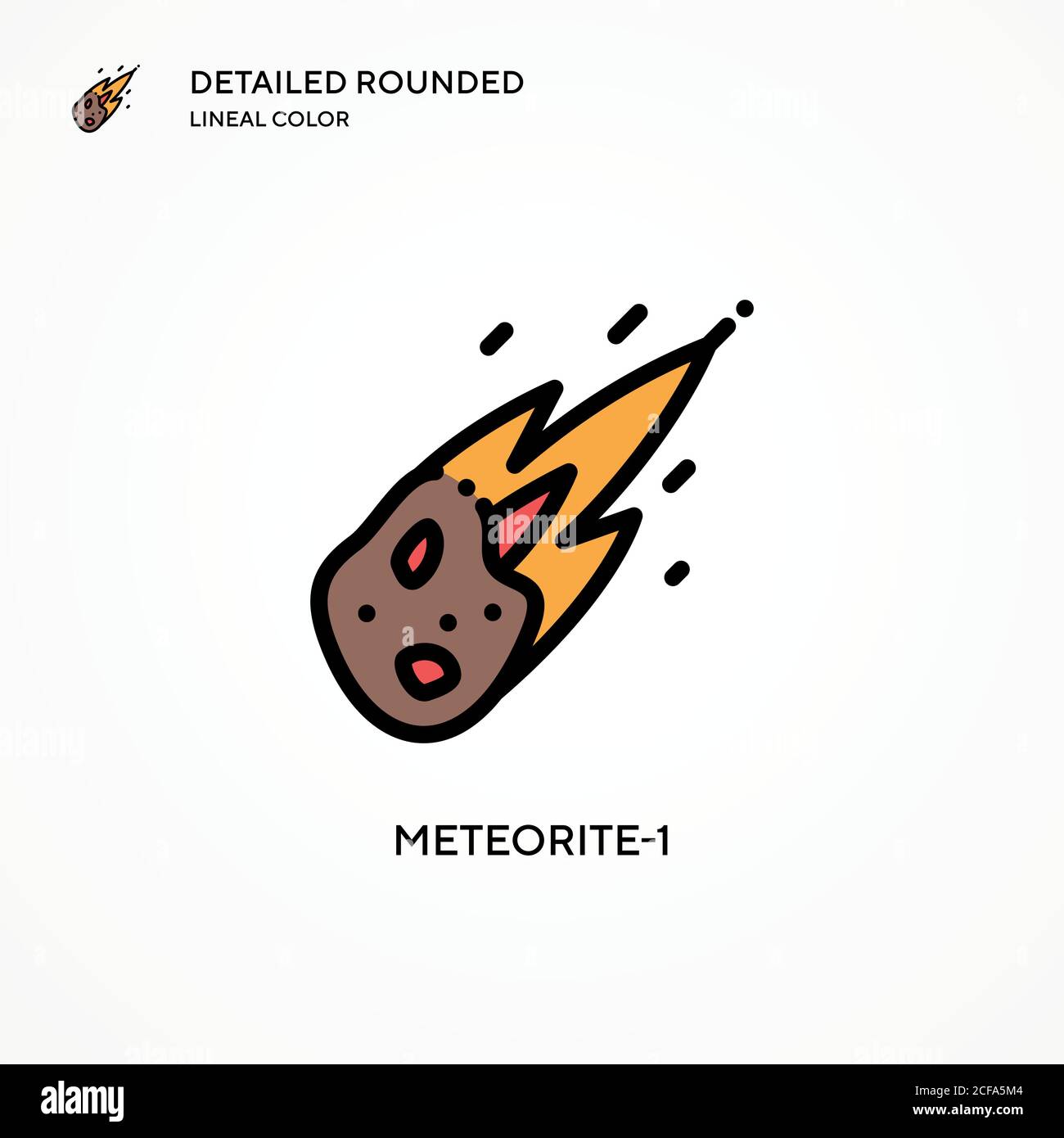 Meteorite-1 vector icon. Modern vector illustration concepts. Easy to ...