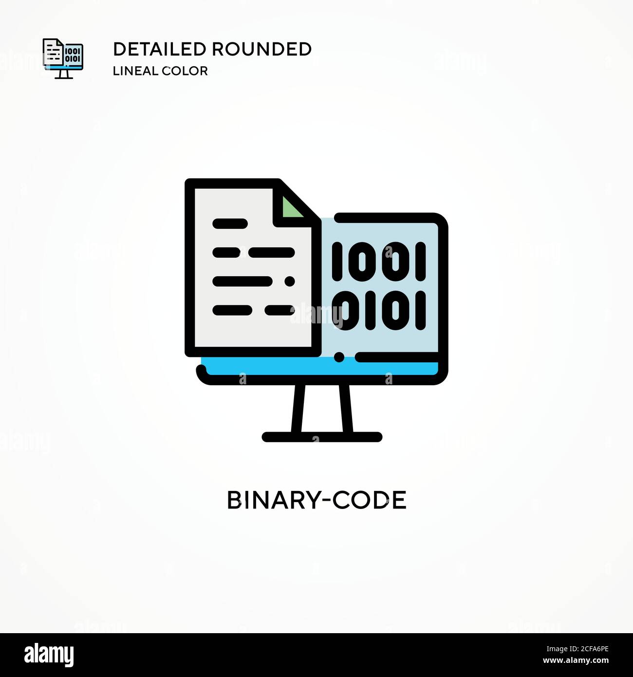 Binary-code vector icon. Modern vector illustration concepts. Easy to ...