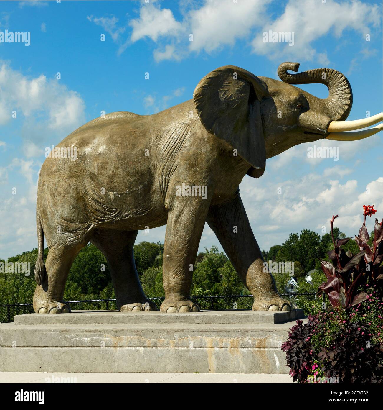 St. Thomas Ontario Canada. A lifesized statue of Jumbo the elephant