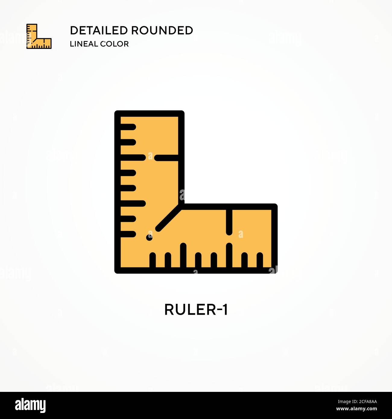 Ruler-1 vector icon. Modern vector illustration concepts. Easy to edit ...