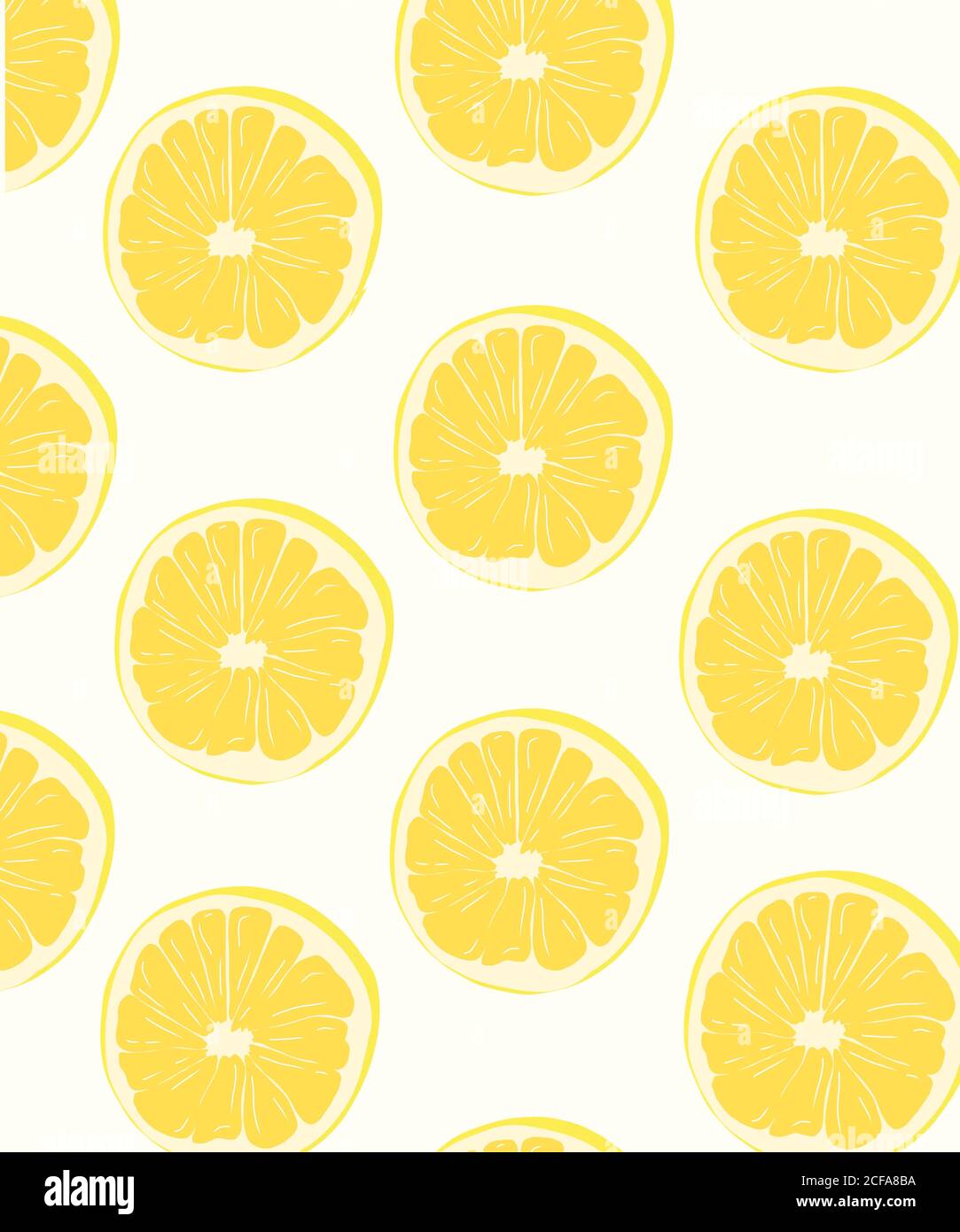 Illustration of lemon slices isolated on a white background Stock Photo ...