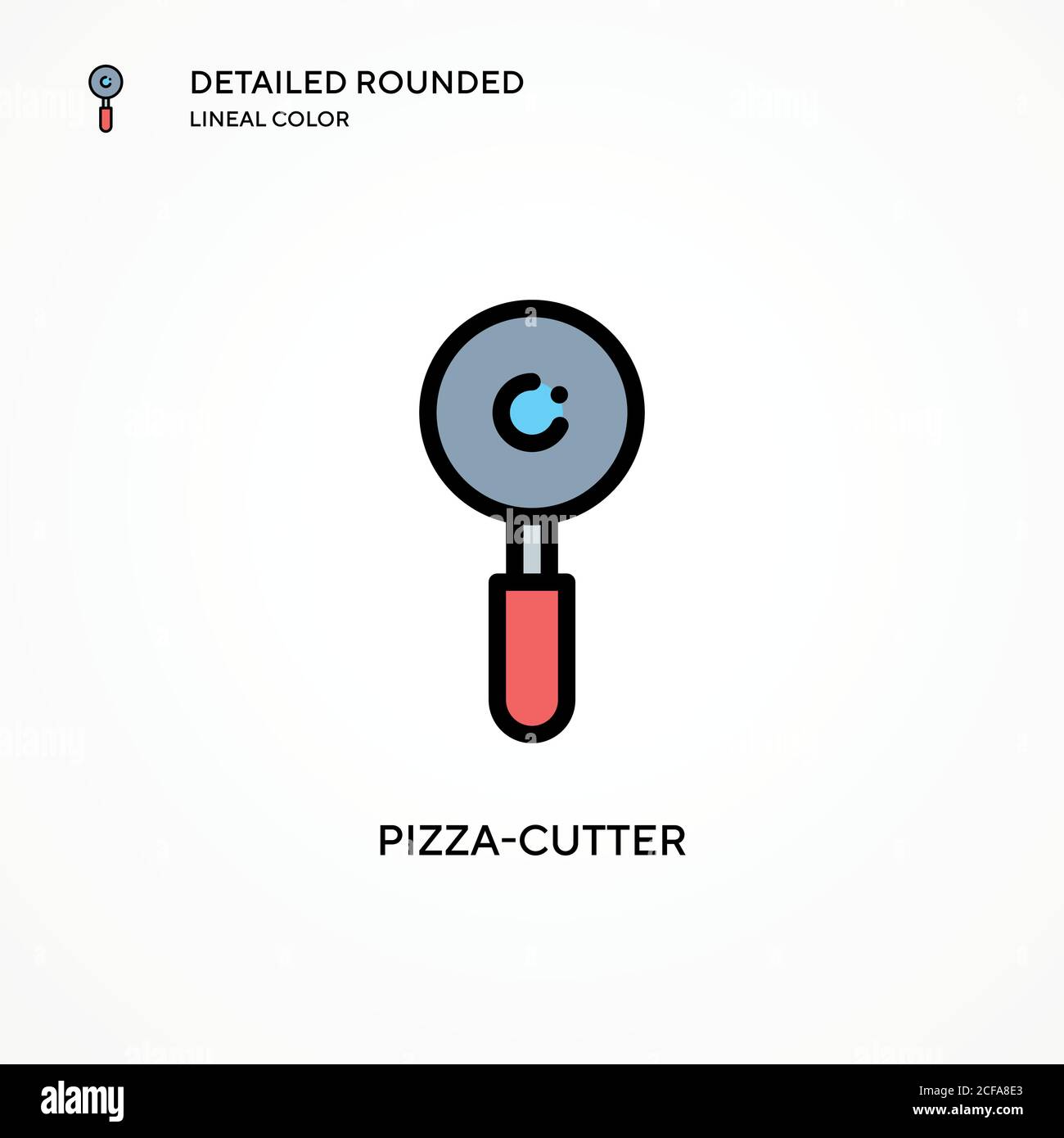 Pizza-cutter vector icon. Modern vector illustration concepts. Easy to edit and customize. Stock Vector