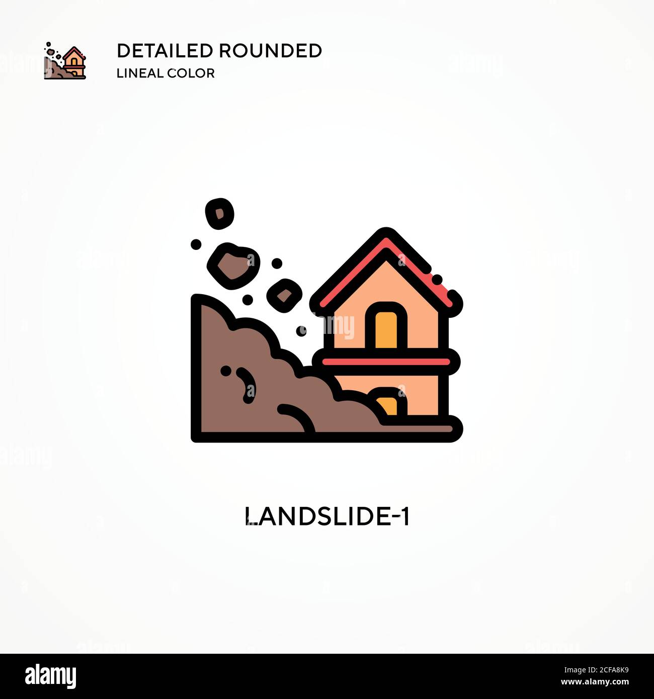 Landslide-1 vector icon. Modern vector illustration concepts. Easy to edit and customize. Stock Vector