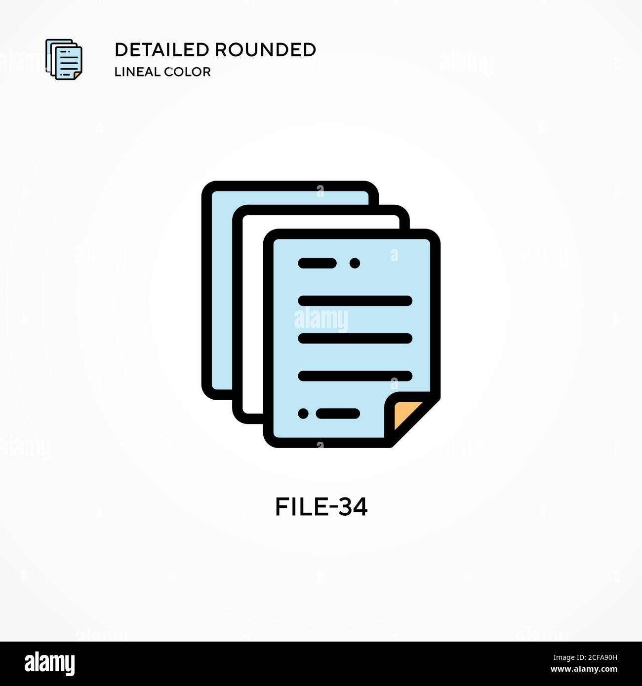 File-34 vector icon. Modern vector illustration concepts. Easy to edit and customize. Stock Vector
