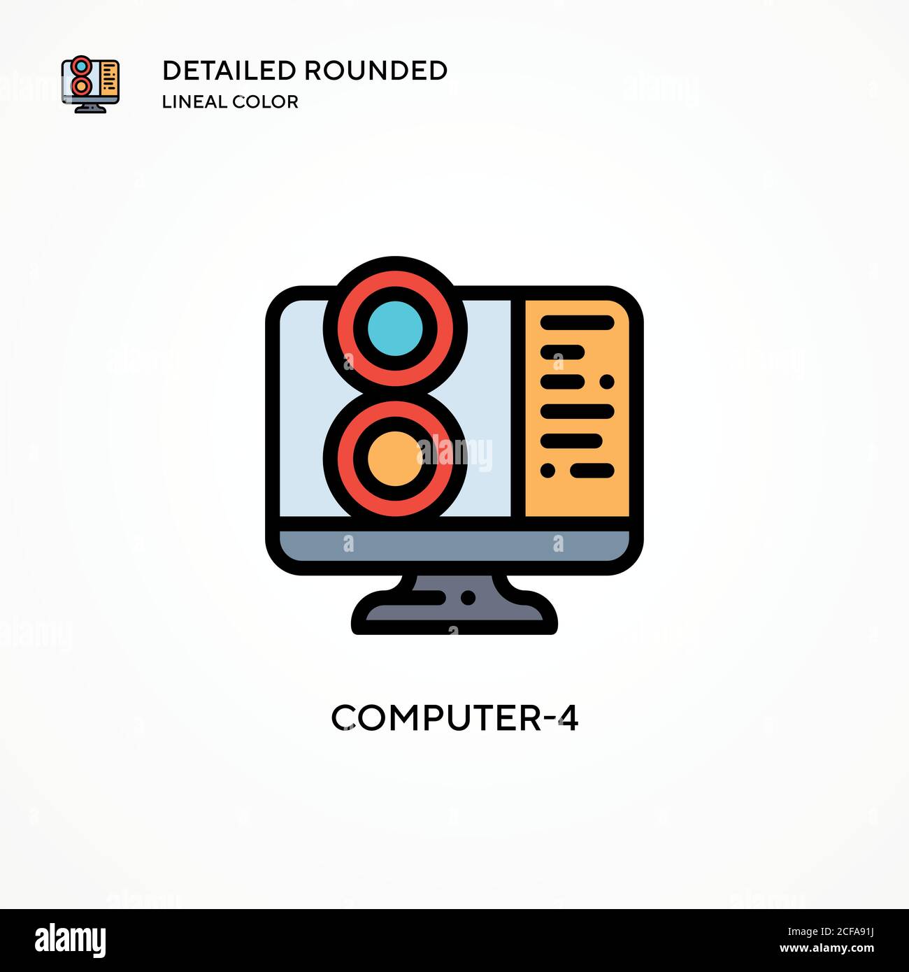 Computer-4 vector icon. Modern vector illustration concepts. Easy to ...