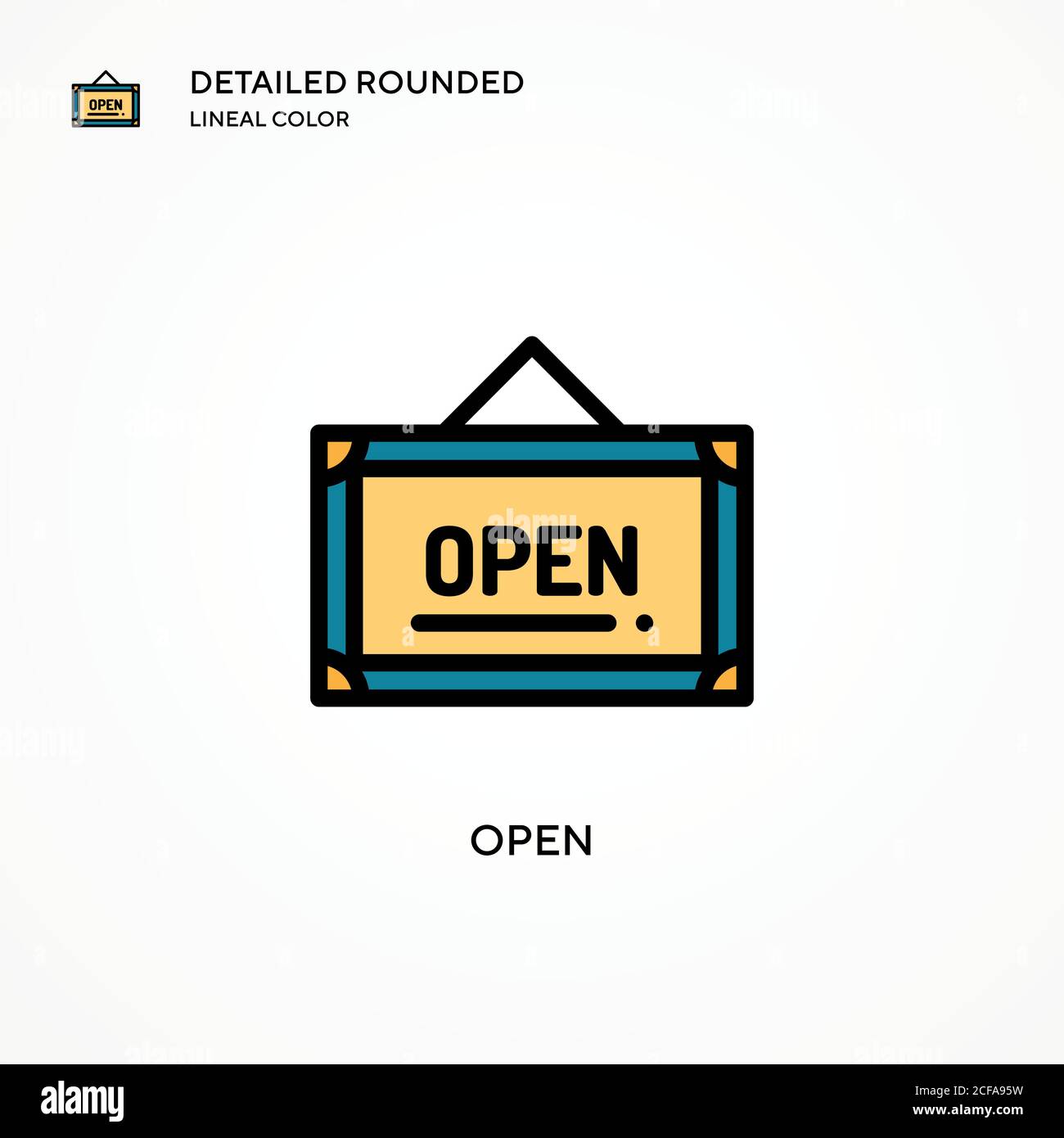 Open vector icon. Modern vector illustration concepts. Easy to edit and ...