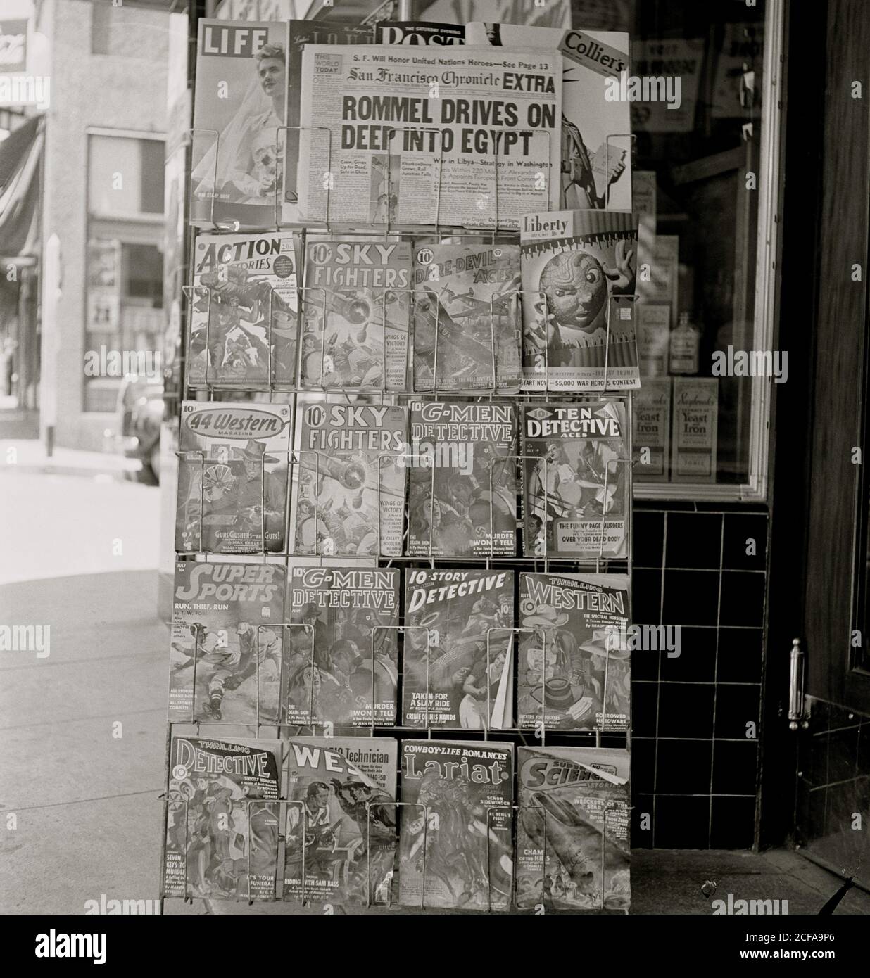 Magazines on a Newsstand Stock Photo Alamy