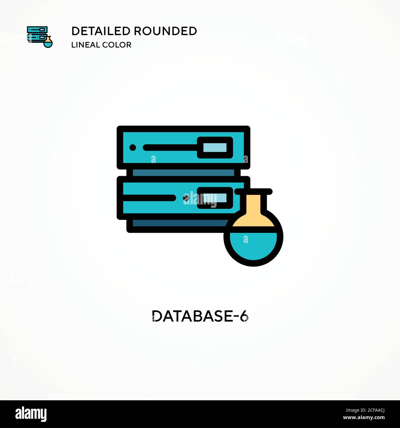Database-6 vector icon. Modern vector illustration concepts. Easy to ...