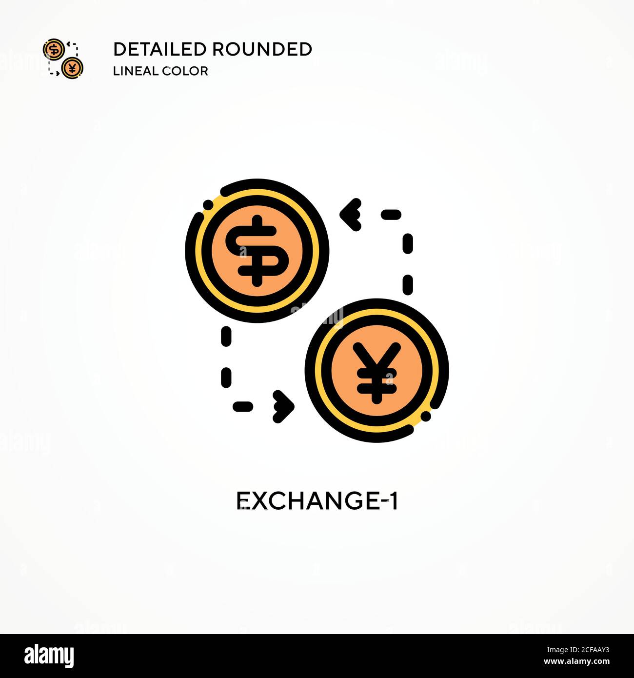 Exchange-1 vector icon. Modern vector illustration concepts. Easy to edit and customize. Stock Vector