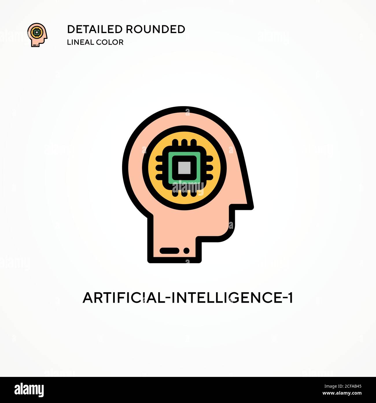 Artificial-intelligence-1 vector icon. Modern vector illustration concepts. Easy to edit and customize. Stock Vector