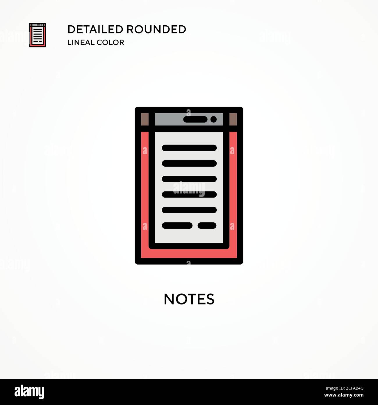 Notes vector icon. Modern vector illustration concepts. Easy to edit ...
