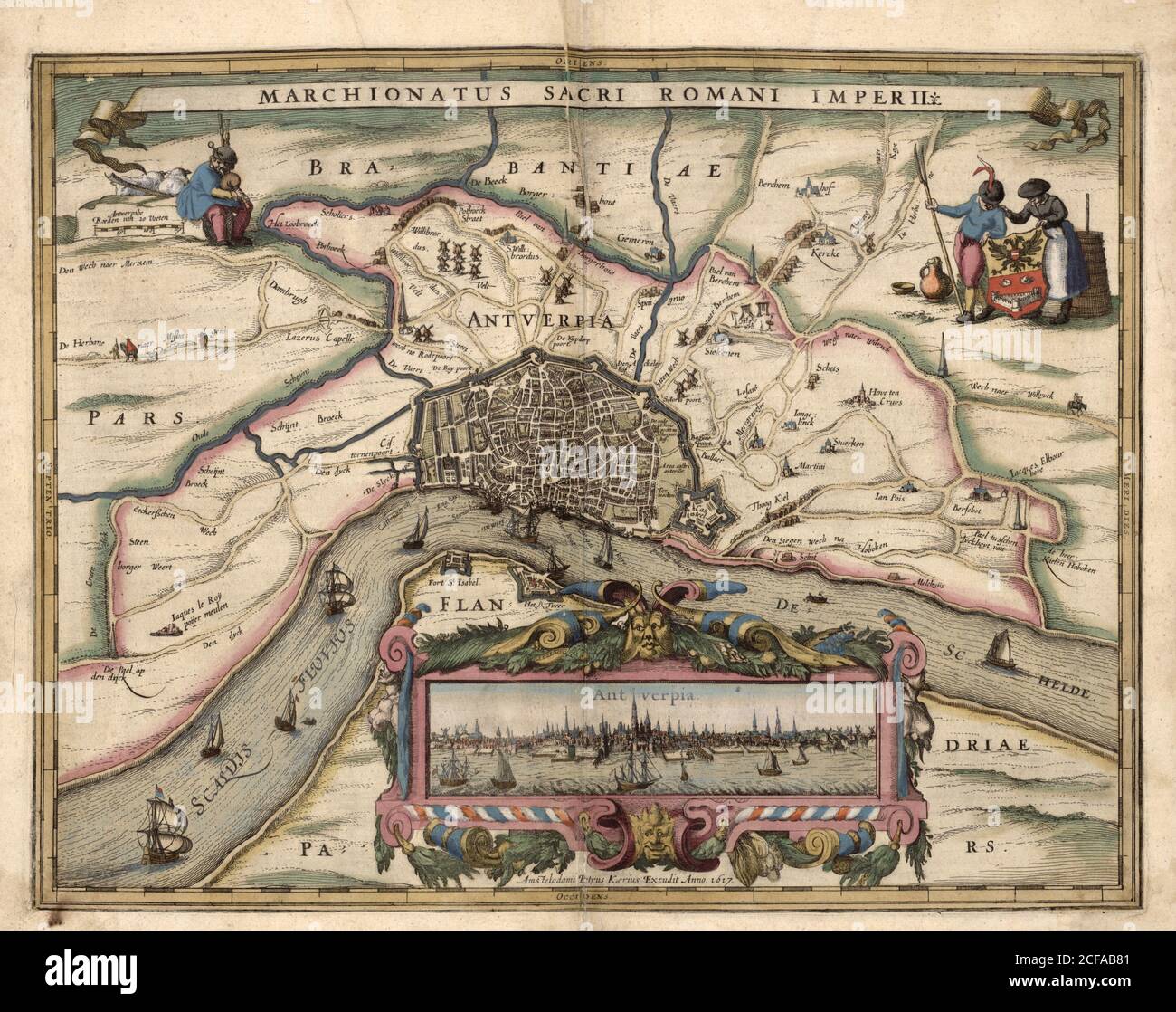 Map of Antwerp, Belgium Stock Photo Alamy