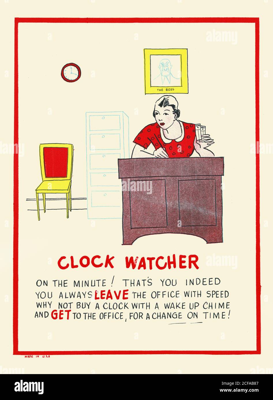 Clock Watcher Stock Photo Alamy