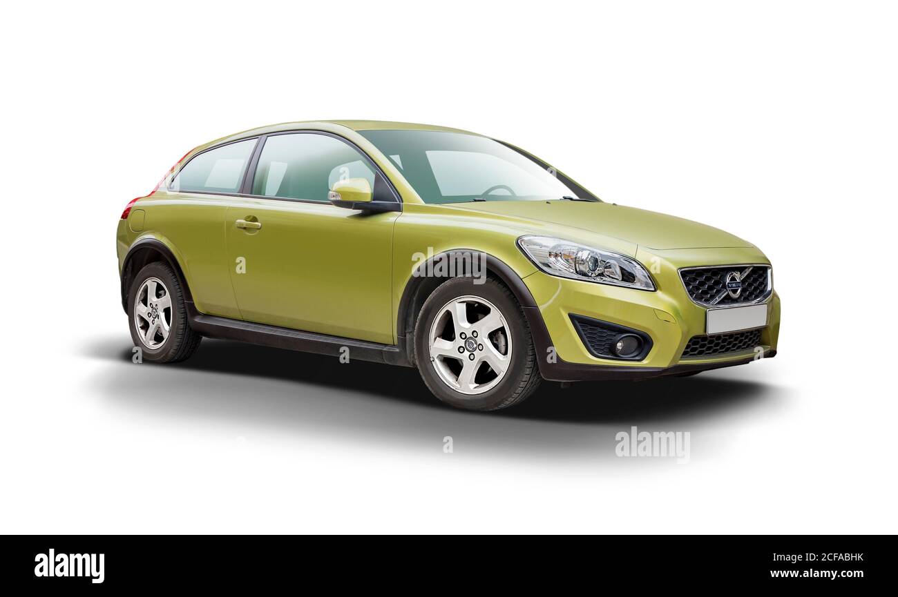 Sport hatchback car side view isolated on white Stock Photo