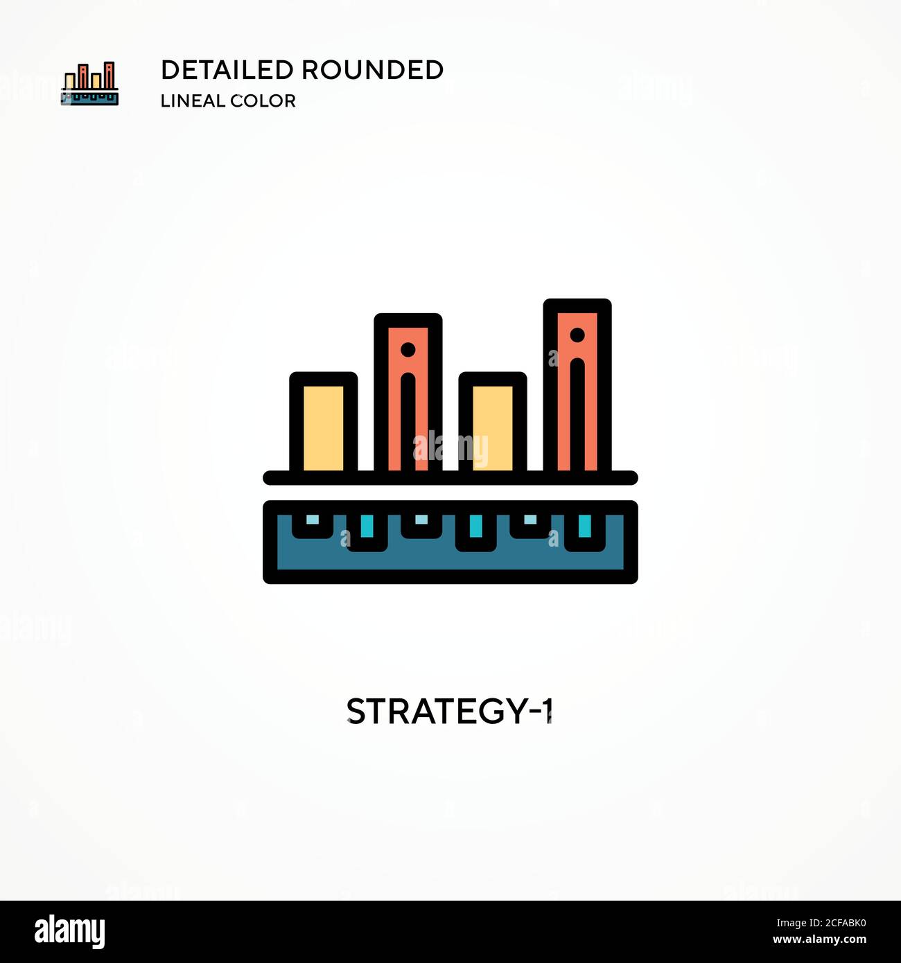 Strategy-1 vector icon. Modern vector illustration concepts. Easy to ...