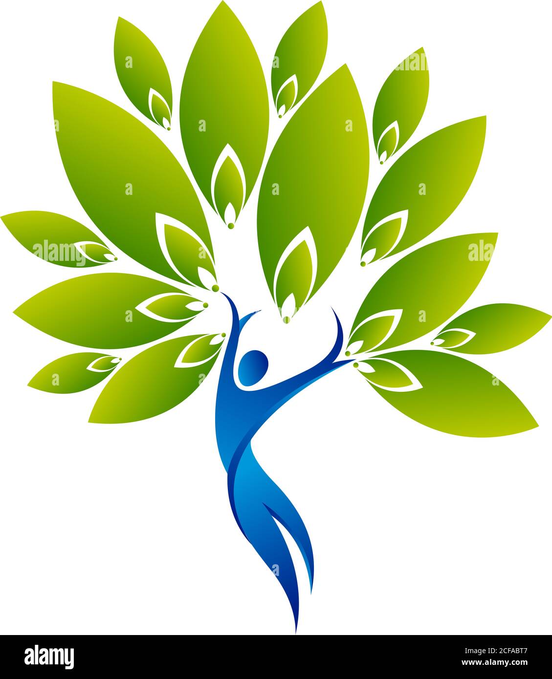 yoga tree logo Stock Photo - Alamy