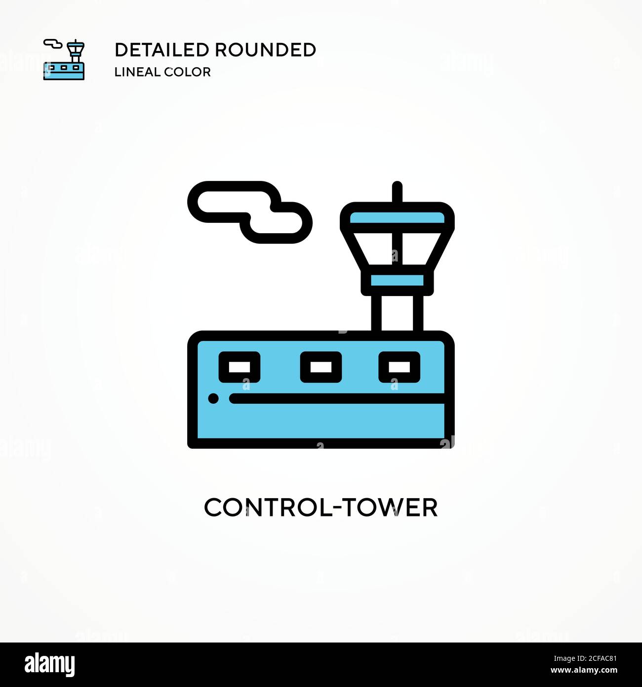 Control-tower vector icon. Modern vector illustration concepts. Easy to ...