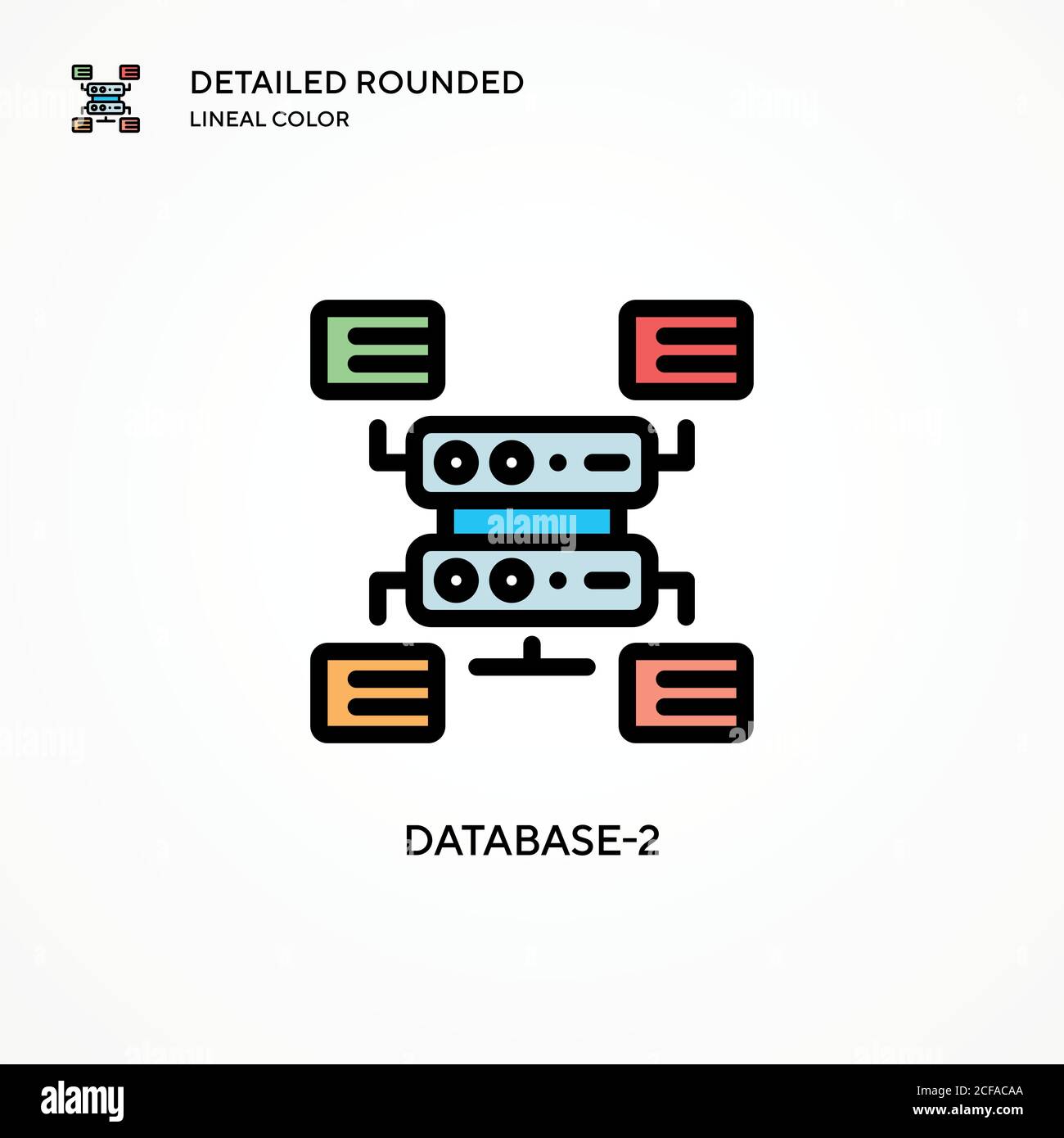 Database-2 vector icon. Modern vector illustration concepts. Easy to ...