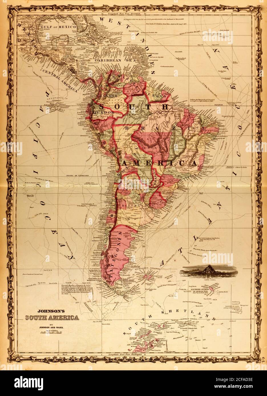 Cartography maps south america hi-res stock photography and images - Alamy