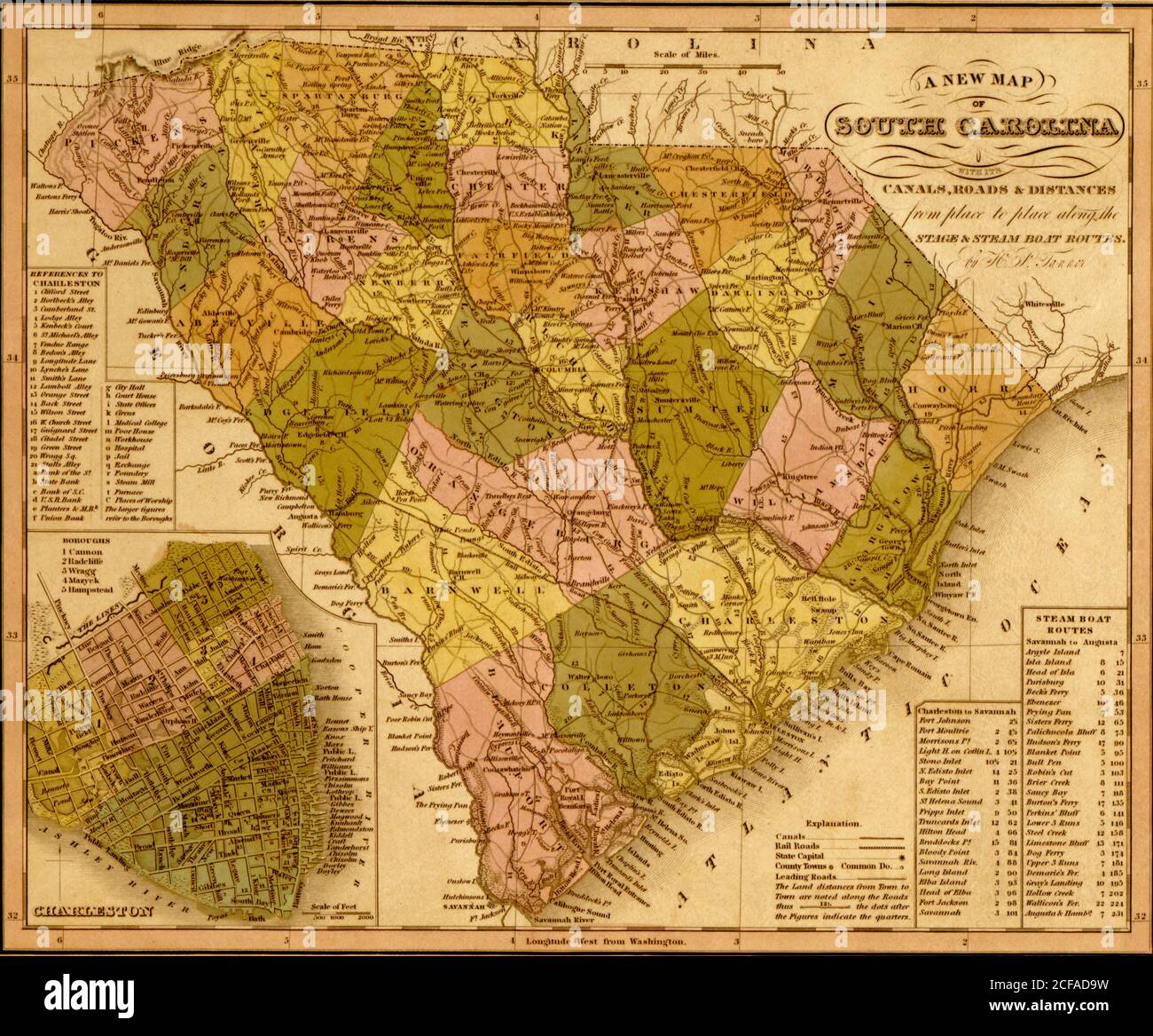 South Carolina 1844 Stock Photo Alamy