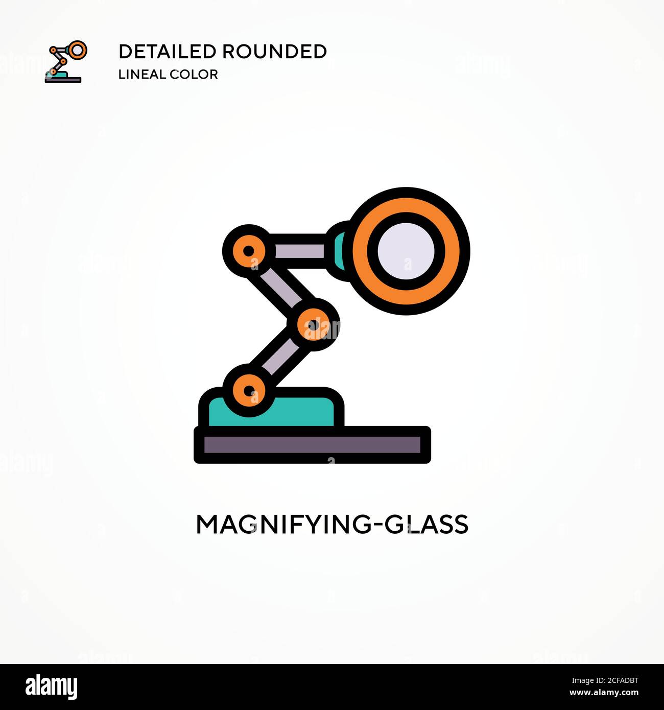 Magnifying-glass vector icon. Modern vector illustration concepts. Easy to edit and customize. Stock Vector