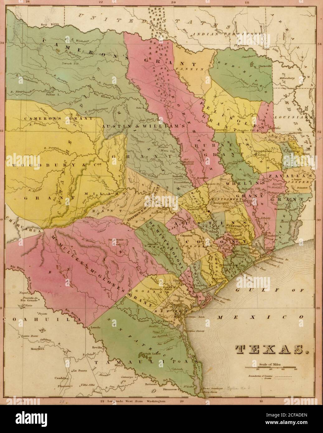 Texas - 1844 Stock Photo - Alamy