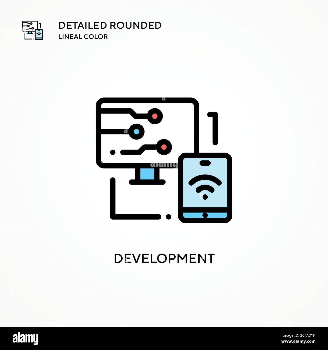 Development vector icon. Modern vector illustration concepts. Easy to ...