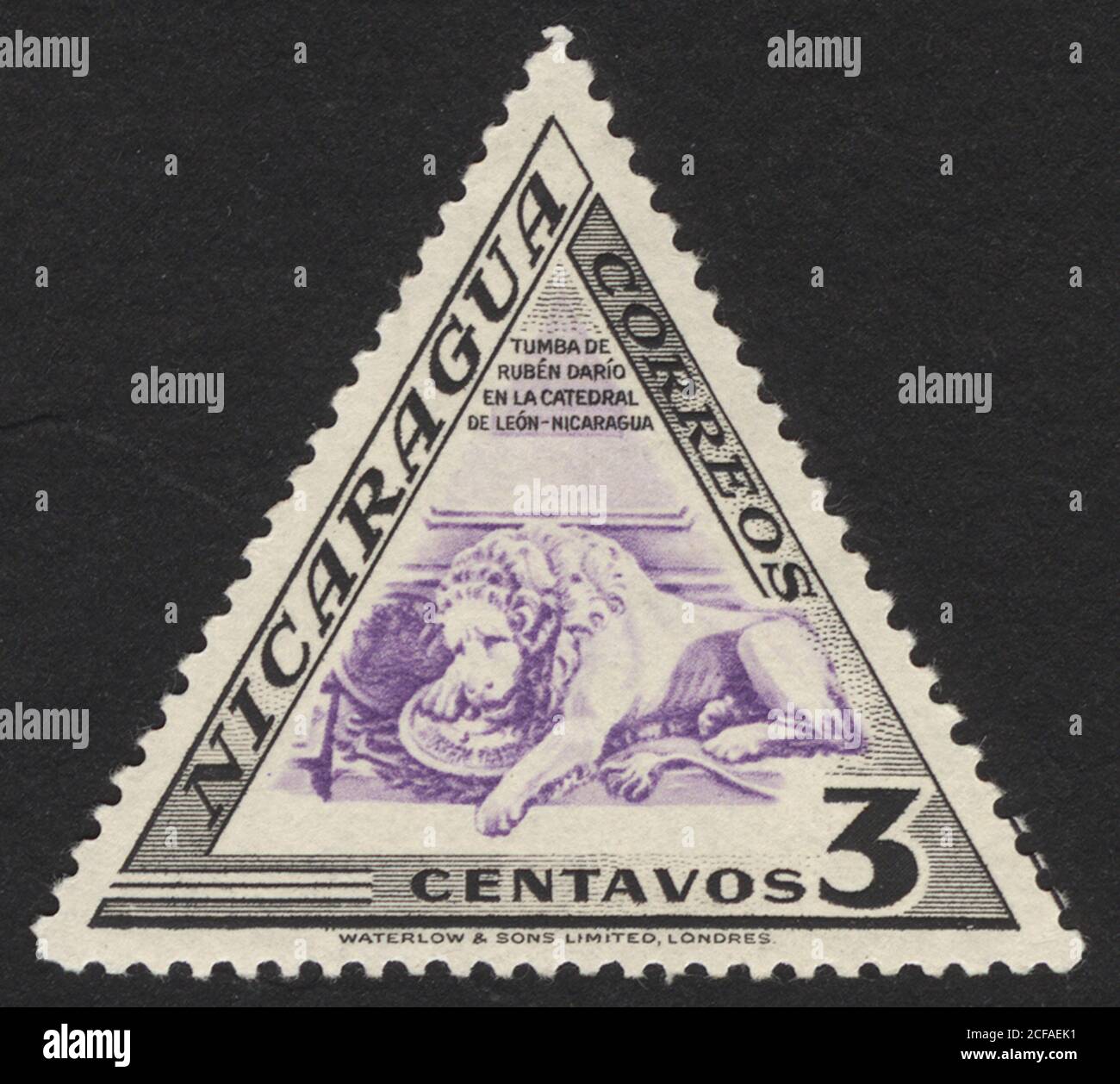 Postage stamps of the Nicaragua. Stamp printed in the Nicaragua. Stamp