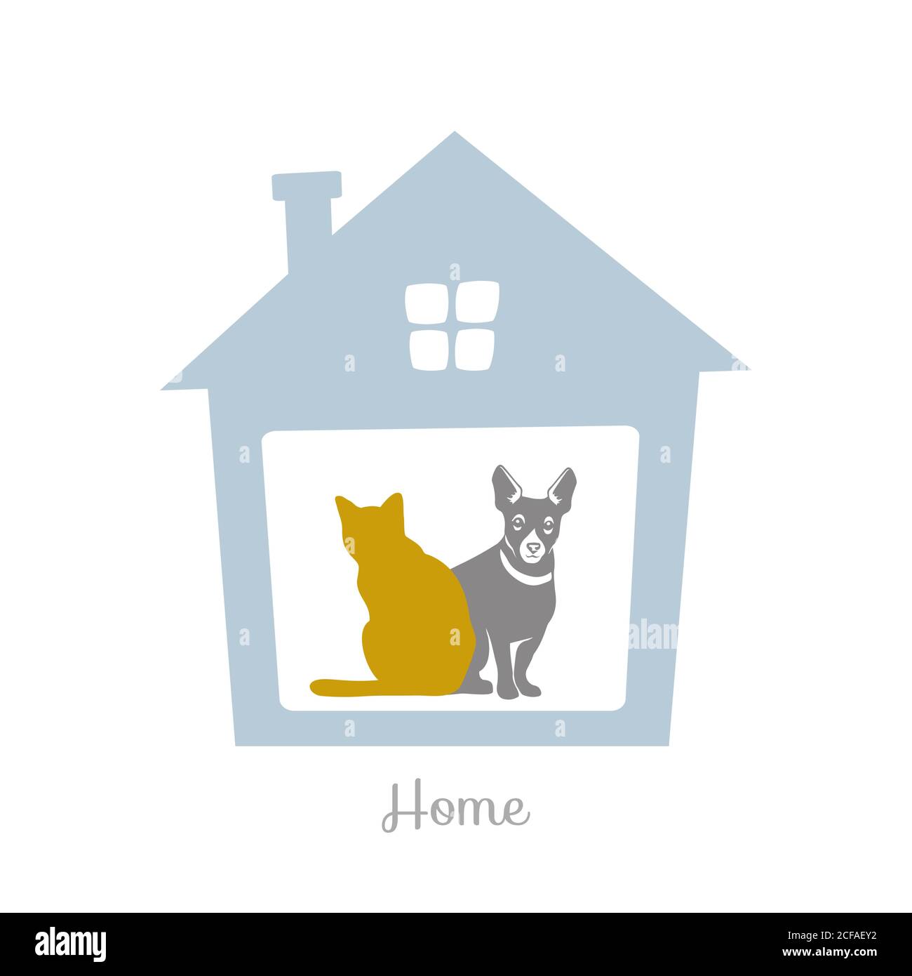 Dog and cat at home. Pet house Stock Vector Image & Art - Alamy