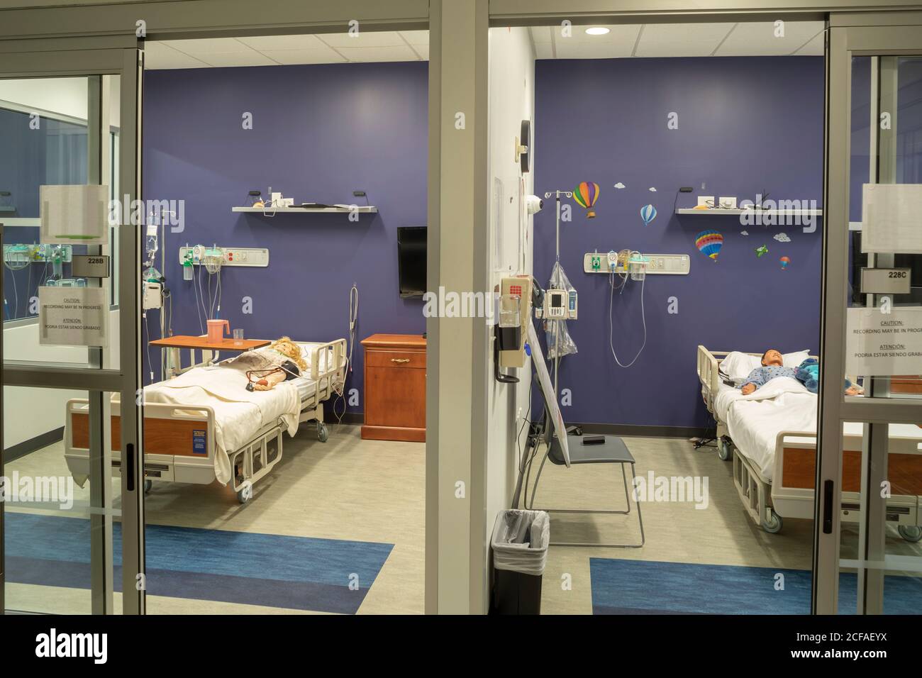 Dummy in simulation room at medical college Stock Photo