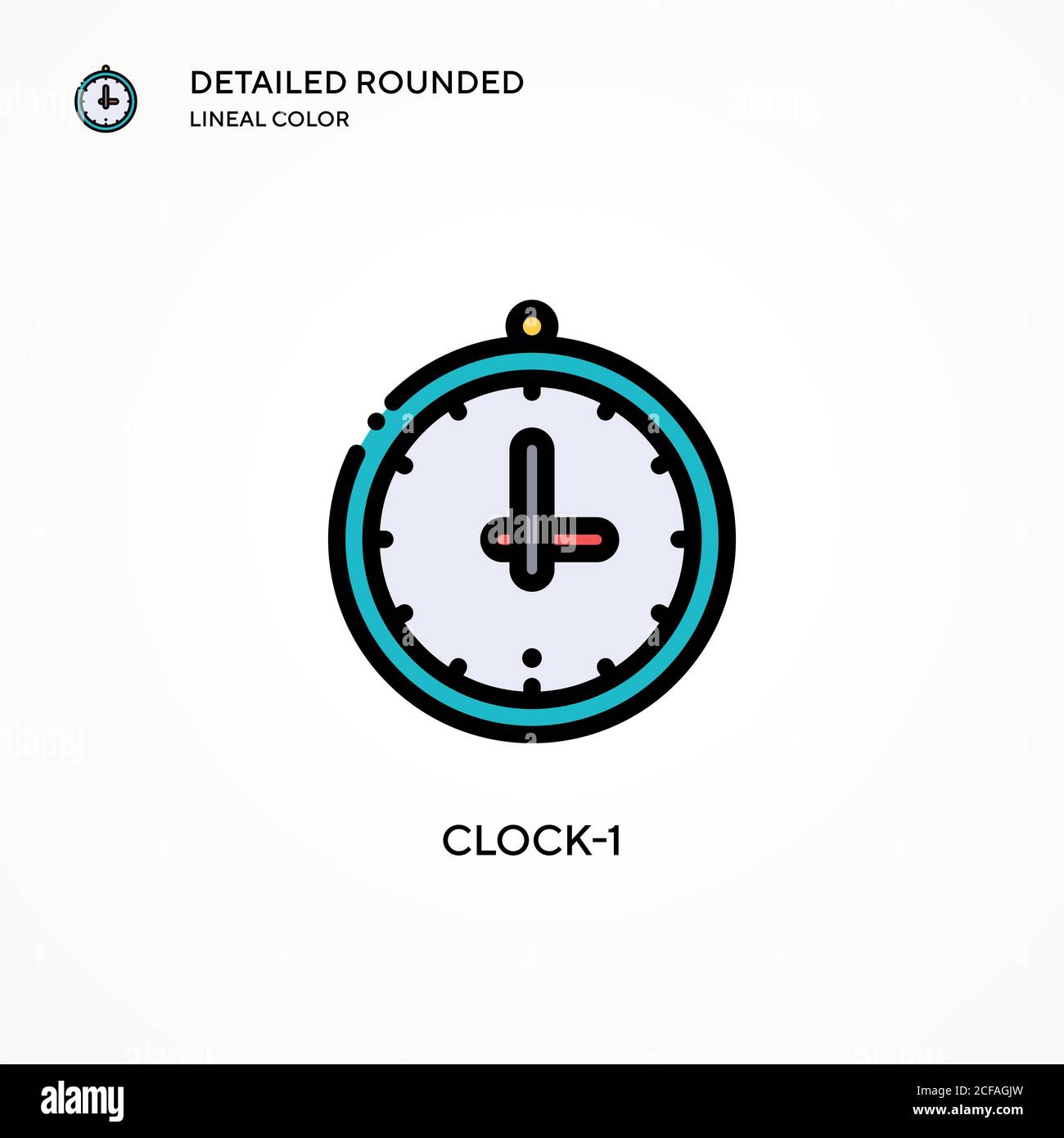 Clock-1 vector icon. Modern vector illustration concepts. Easy to edit and customize. Stock Vector