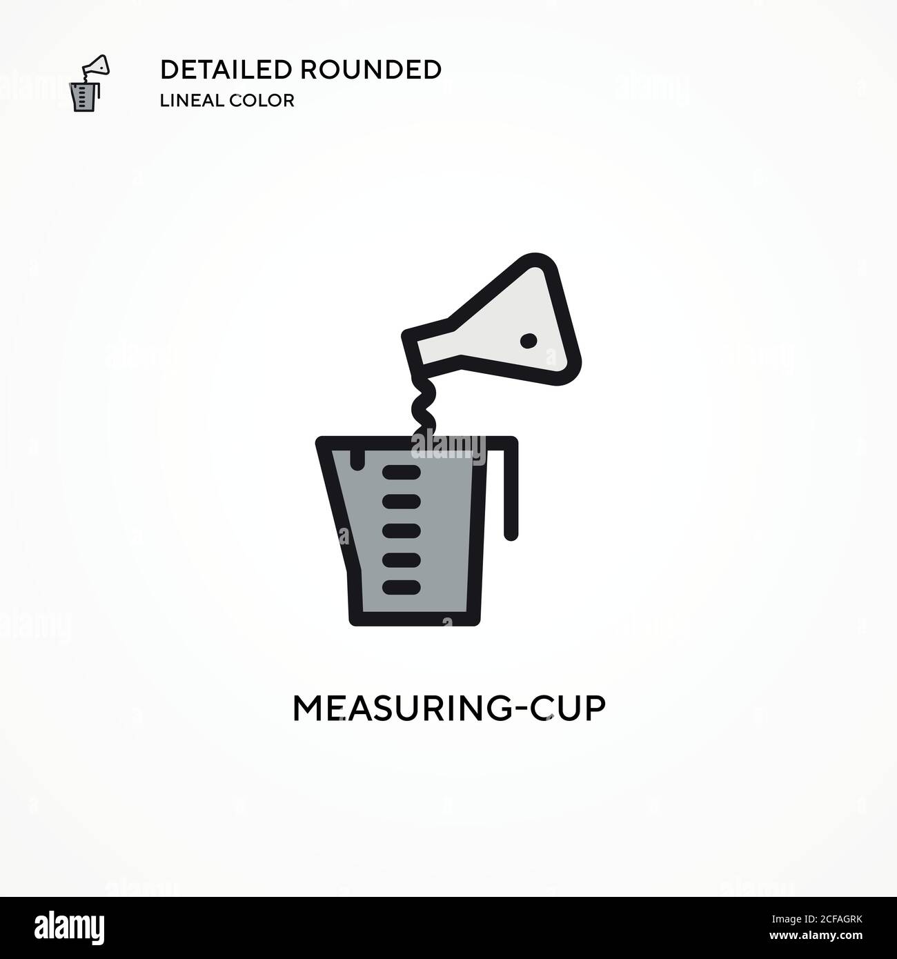 Measuring-cup vector icon. Modern vector illustration concepts. Easy to edit and customize. Stock Vector