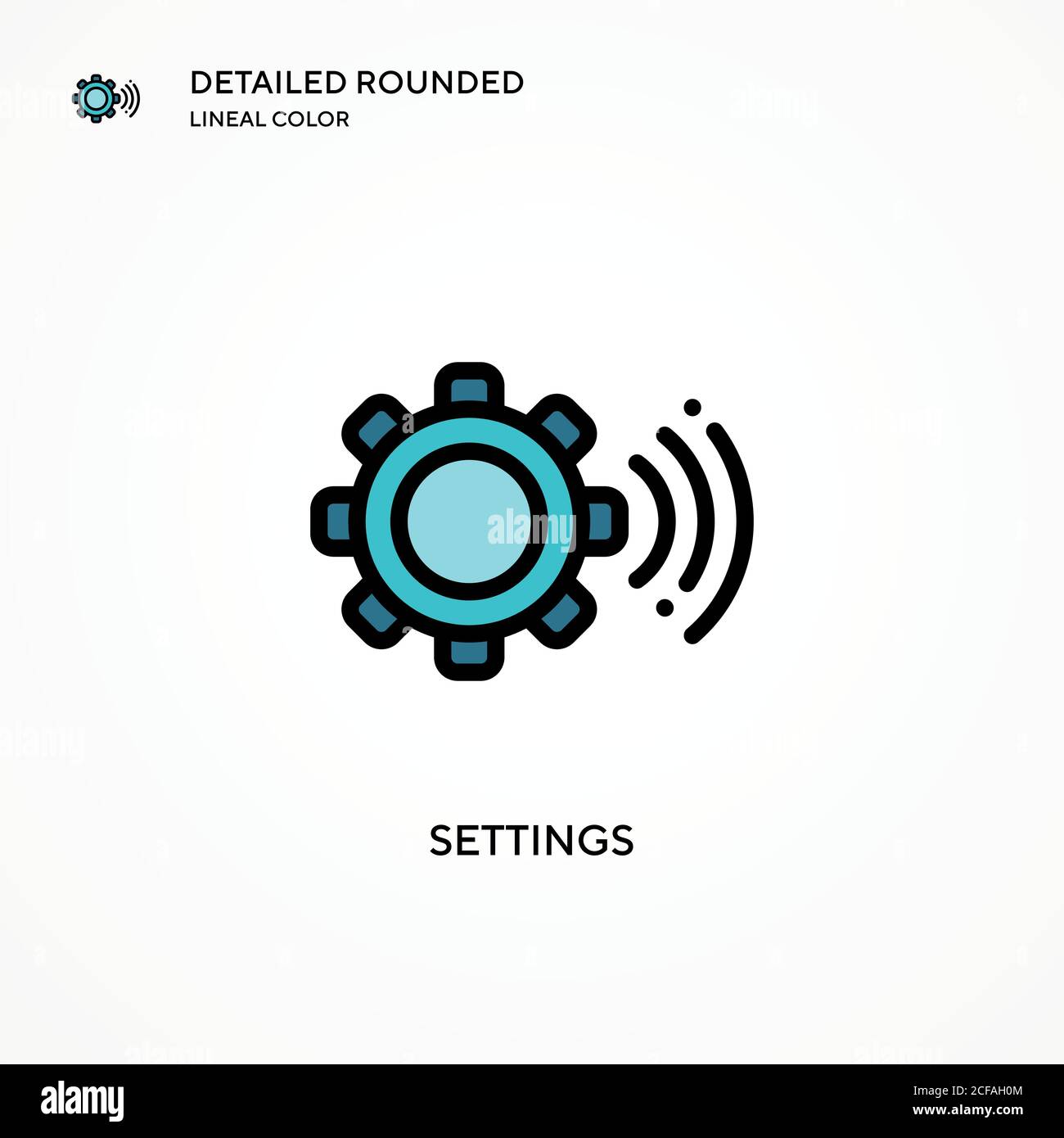 Settings vector icon. Modern vector illustration concepts. Easy to edit ...
