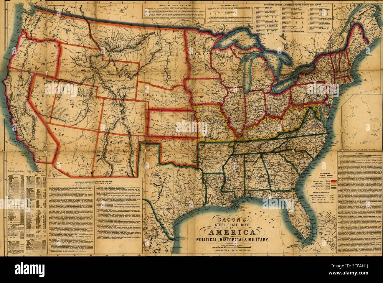 US In the Civil War Period - 1863 Stock Photo