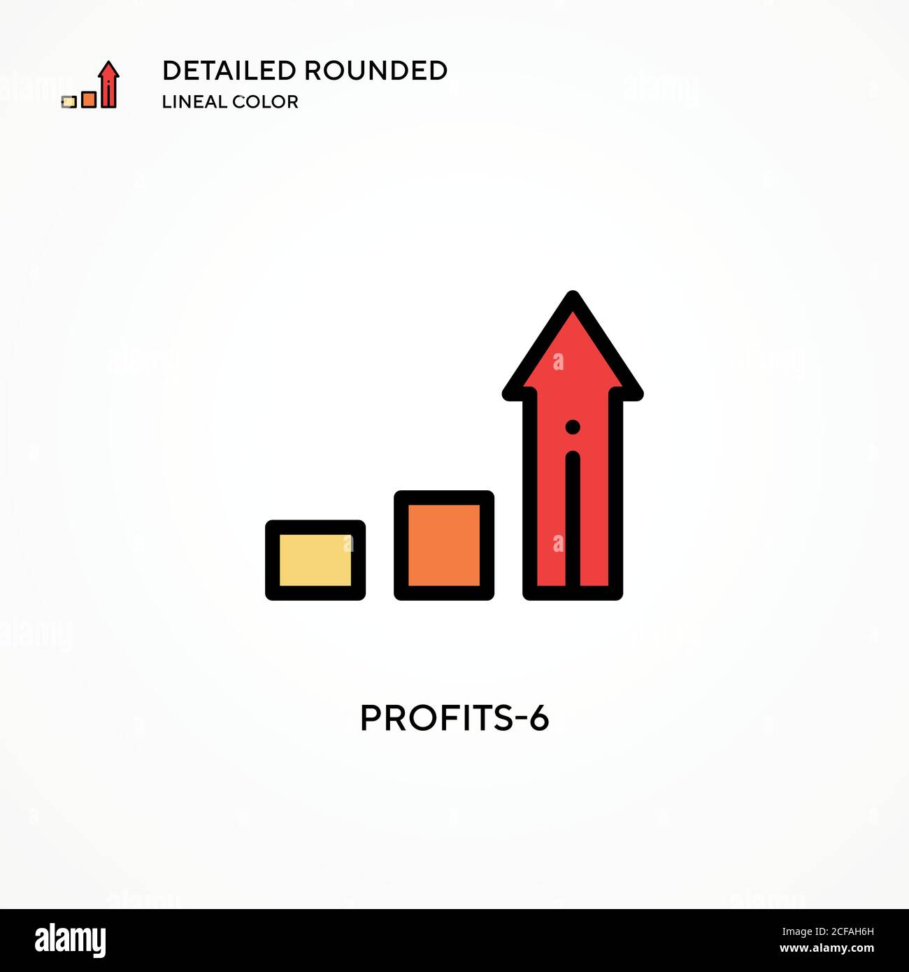 Profits-6 vector icon. Modern vector illustration concepts. Easy to edit and customize. Stock Vector