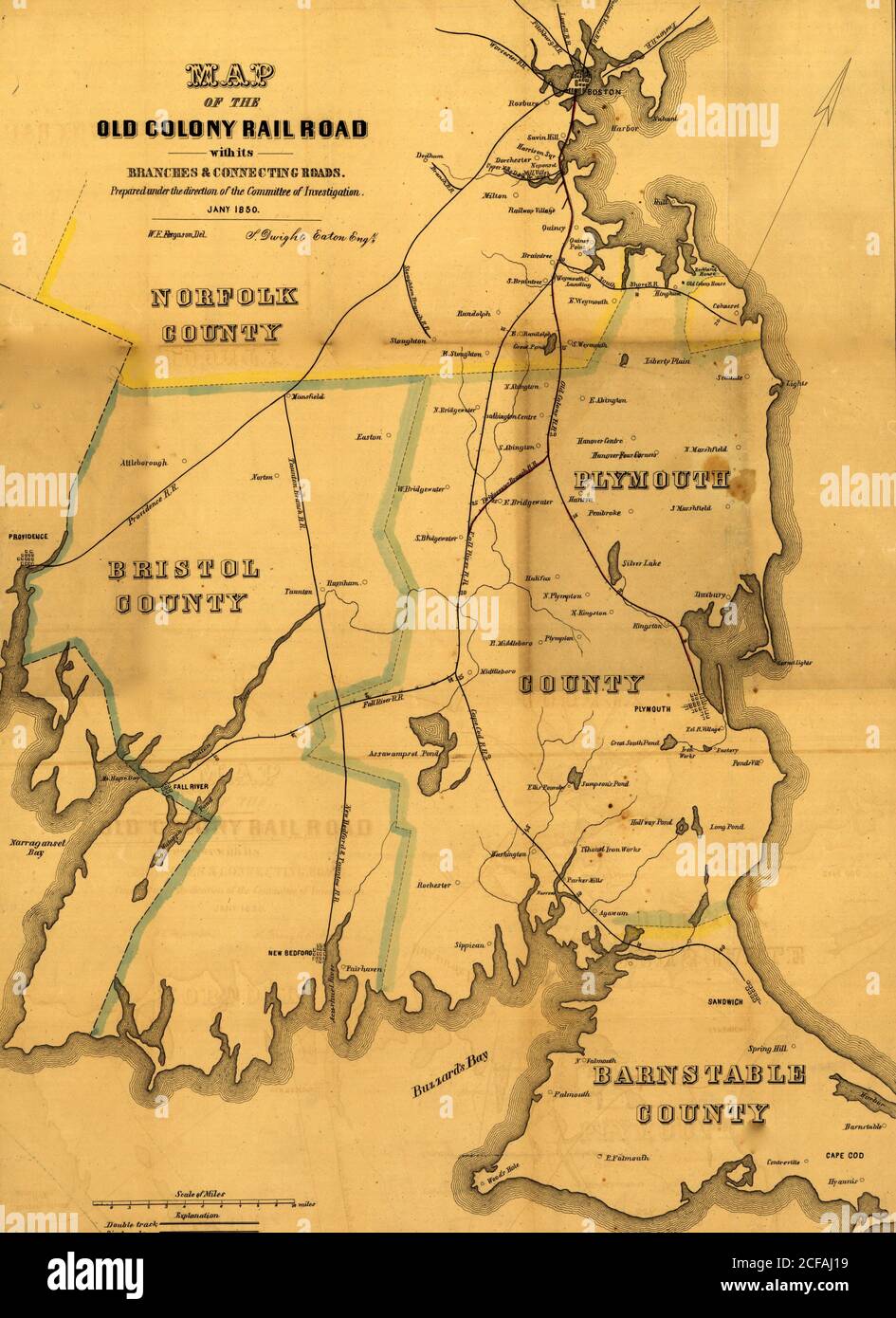 Old Colony Rail Road 1850 Stock Photo Alamy