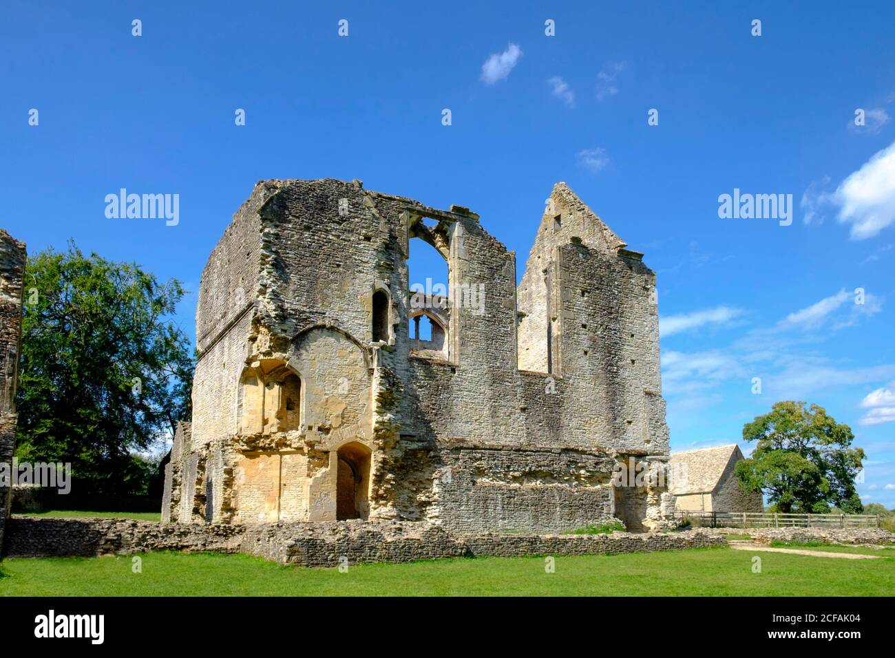 Minster Lovell Hall ruins of a 15th century manor house Oxfordshire Stock Photo