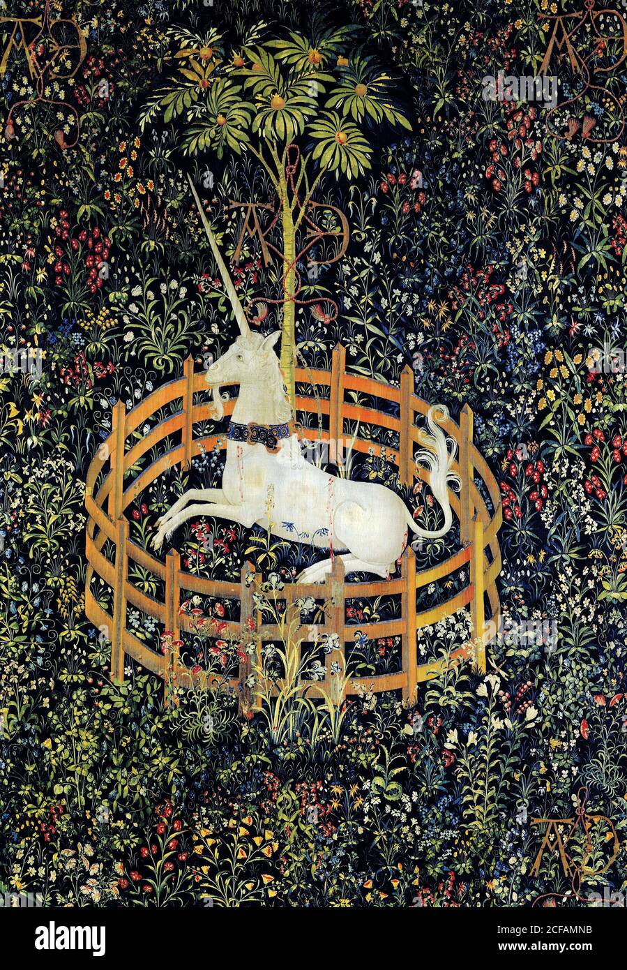 The unicorn in captivity tapestry new arrivals