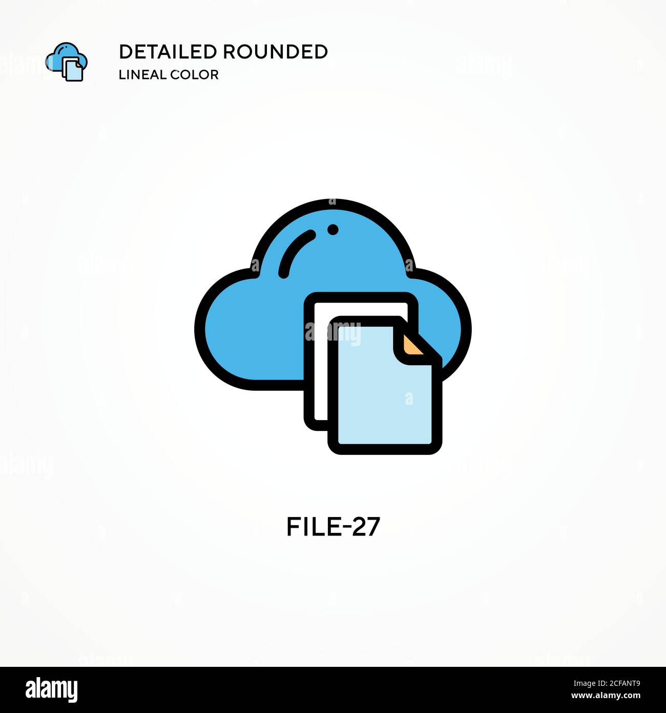 File-27 vector icon. Modern vector illustration concepts. Easy to edit and customize. Stock Vector