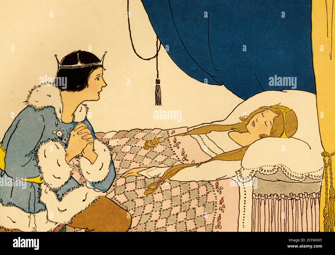 Princess Prays beside a sleeping beauty Stock Photo - Alamy