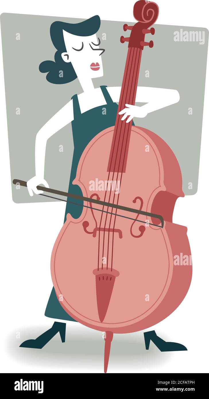 Double bass cartoon clip art Cut Out Stock Images & Pictures Alamy