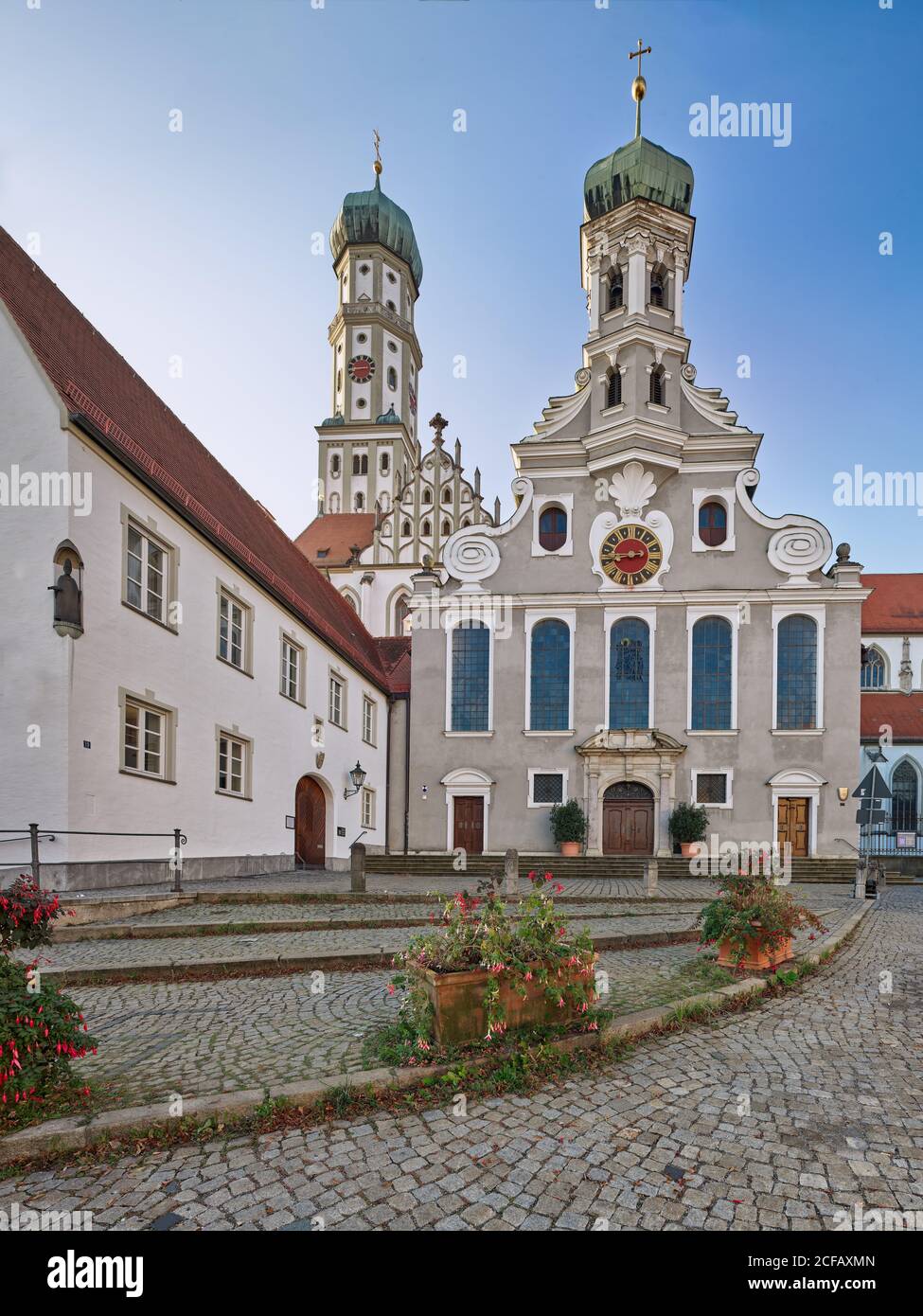Basilica of St. Ulrich and Afra, Evangelisch St. Ulrich, Ulrichsplatz, Maximiliansstraße, Am Milchberg, City of Augsburg, Swabia (Bavaria), Free Stock Photo